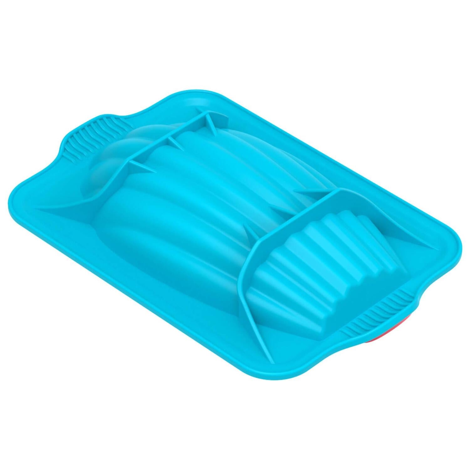 Madeleines-Backform aus Silikon - XXL (Blau)