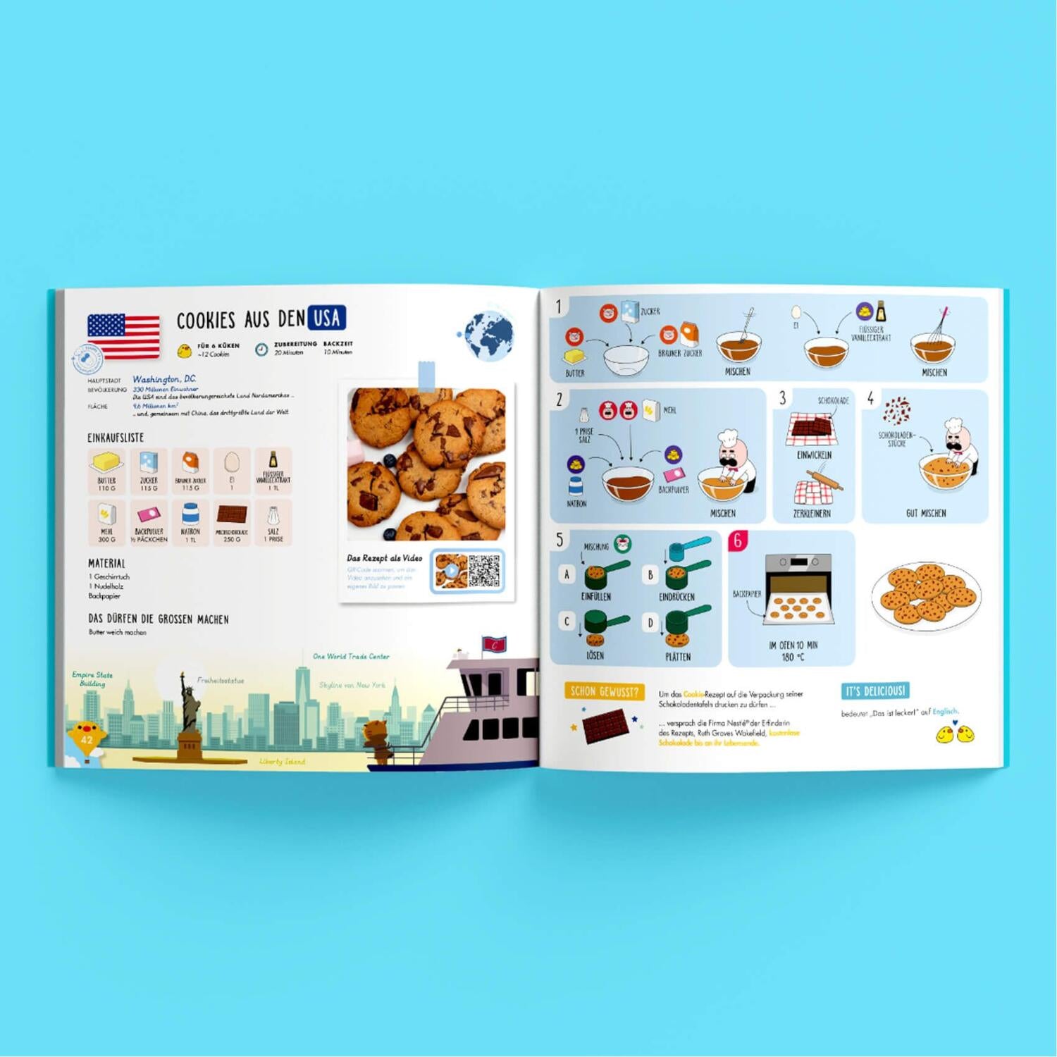 Rezeptbuch & Messbecher im Set "Die große Weltreise"