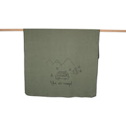 Flanelldecke "SILVRETTA - Yes, we camp" - 140x200 cm (Efeu)