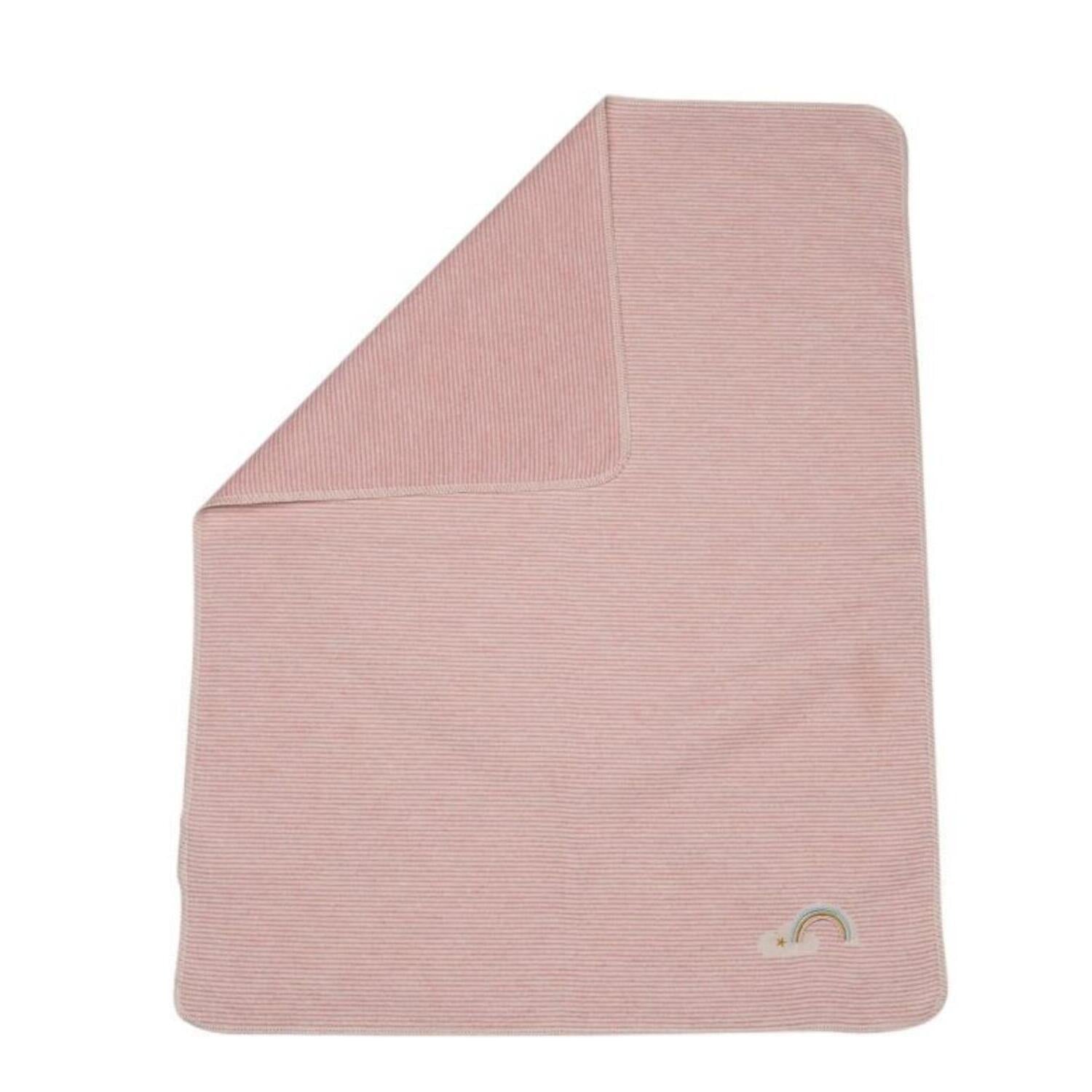 Babydecke "JUWEL - Regenbogen" - 90x70 cm (Altrosa)