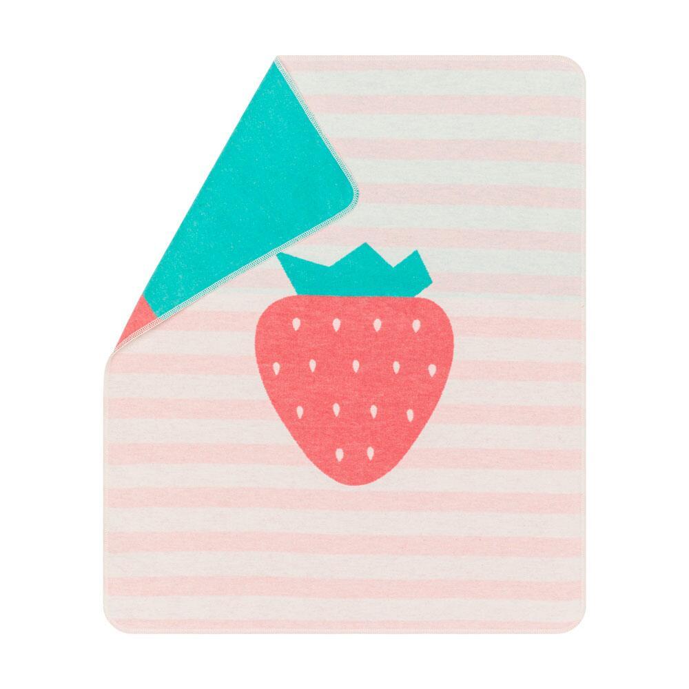 Babydecke "JUWEL - Erdbeere" - 90x70 cm (Altrosa)