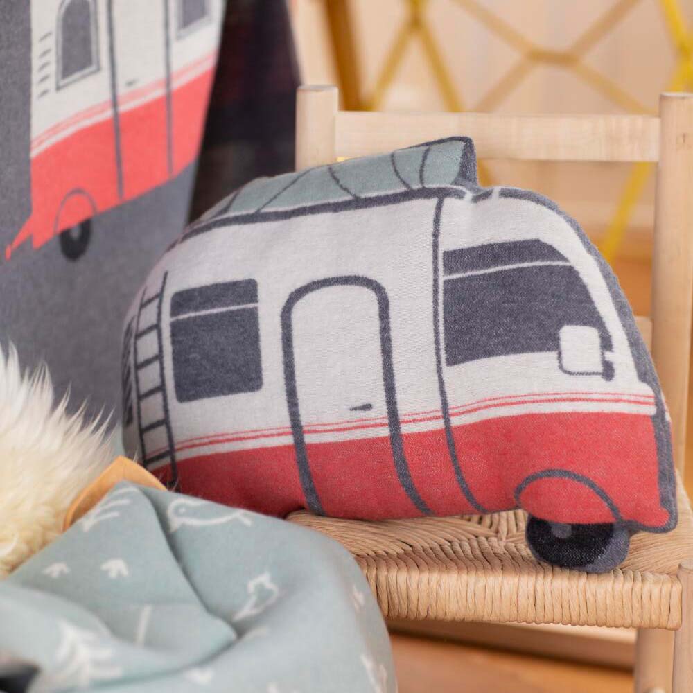Kissen "JUWEL - Camper" - 43x33 cm (RohWeiß)
