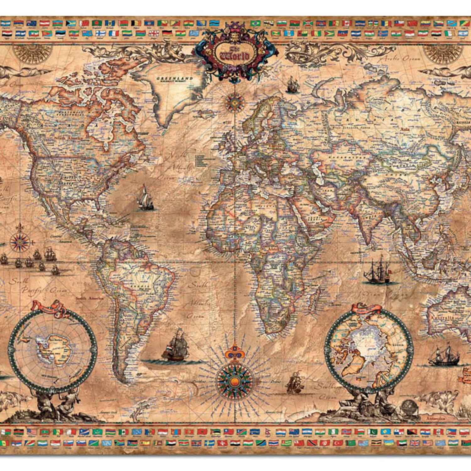 Antike Weltkarte - 1000 Teile