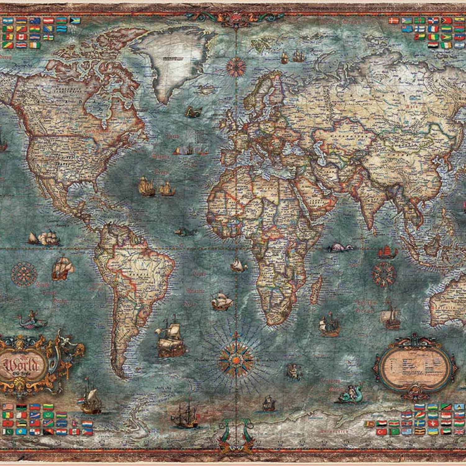 Antike Weltkarte - 8000 Teile