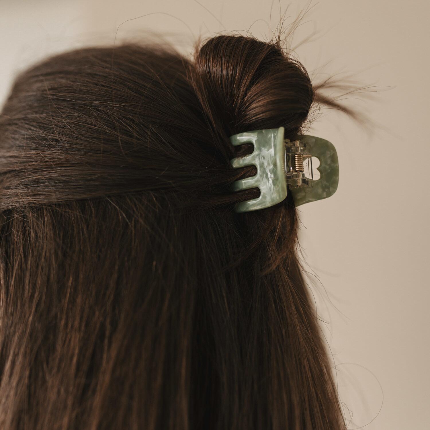 Haarspange "Herz" - klein (Jade)