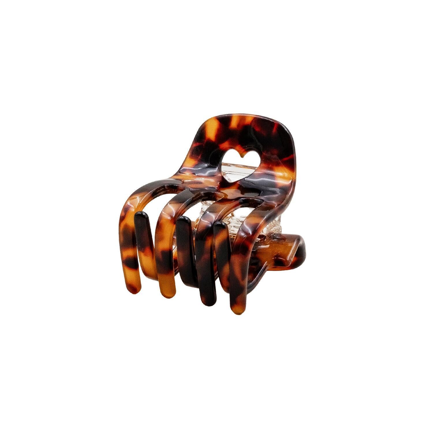 Haarspange "Herz" - klein (Amber)