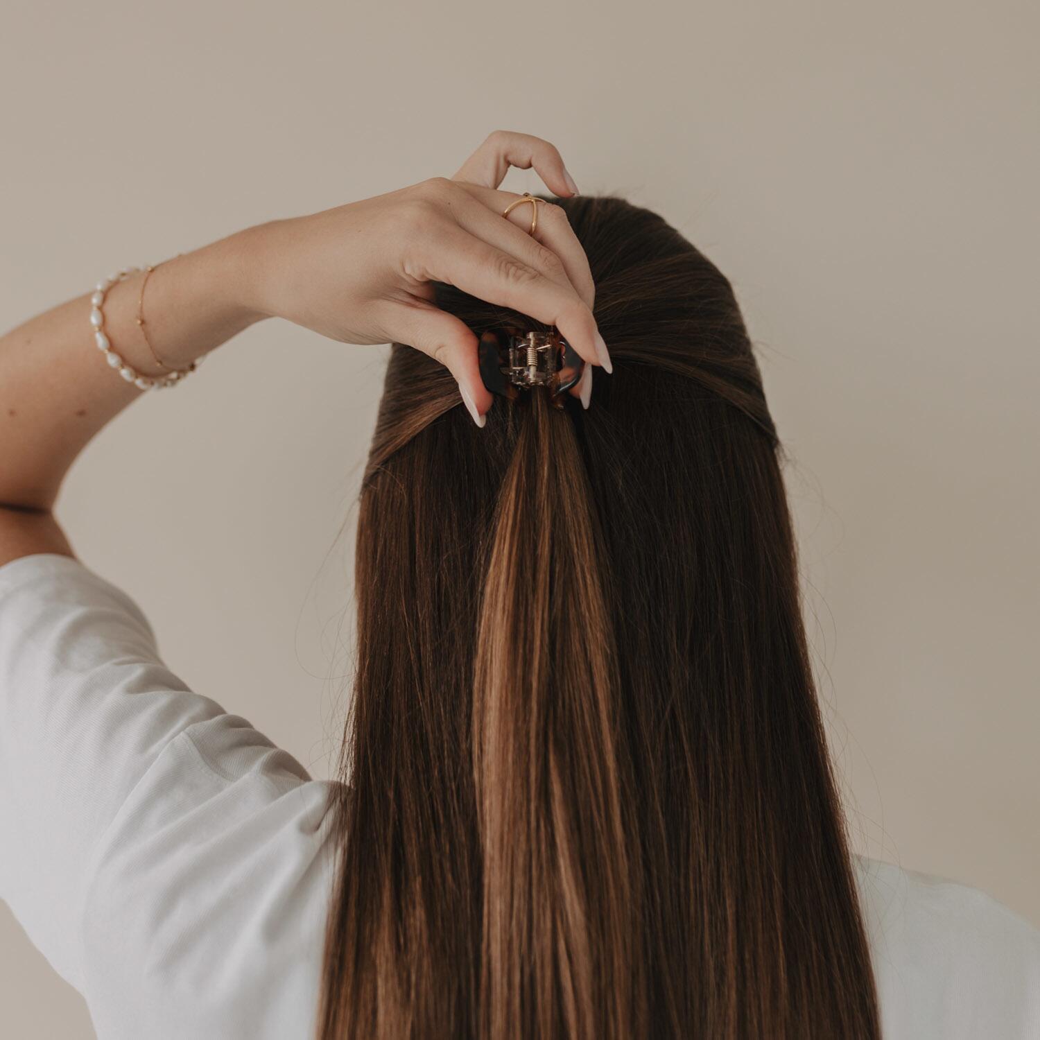 Haarspange "Herz" - klein (Amber)