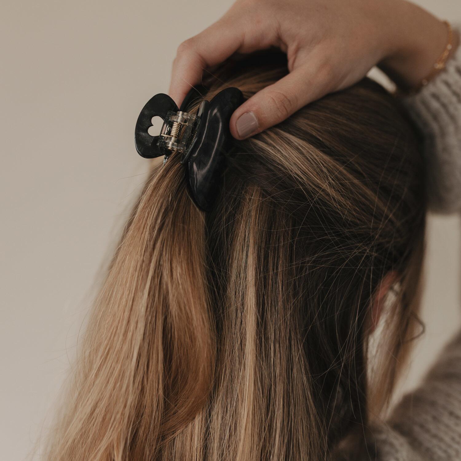 Haarspange "Herz" - groß (Night)