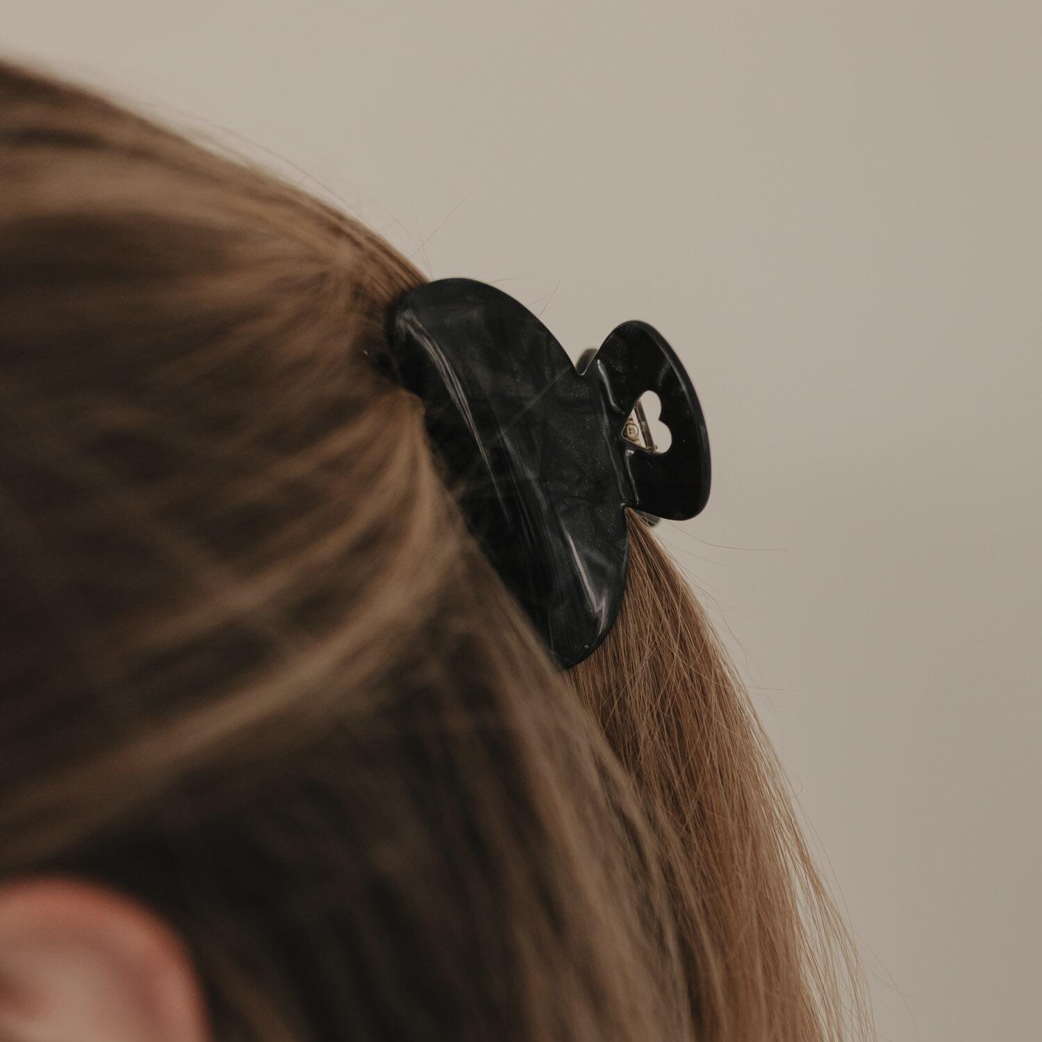 Haarspange "Herz" - groß (Night)