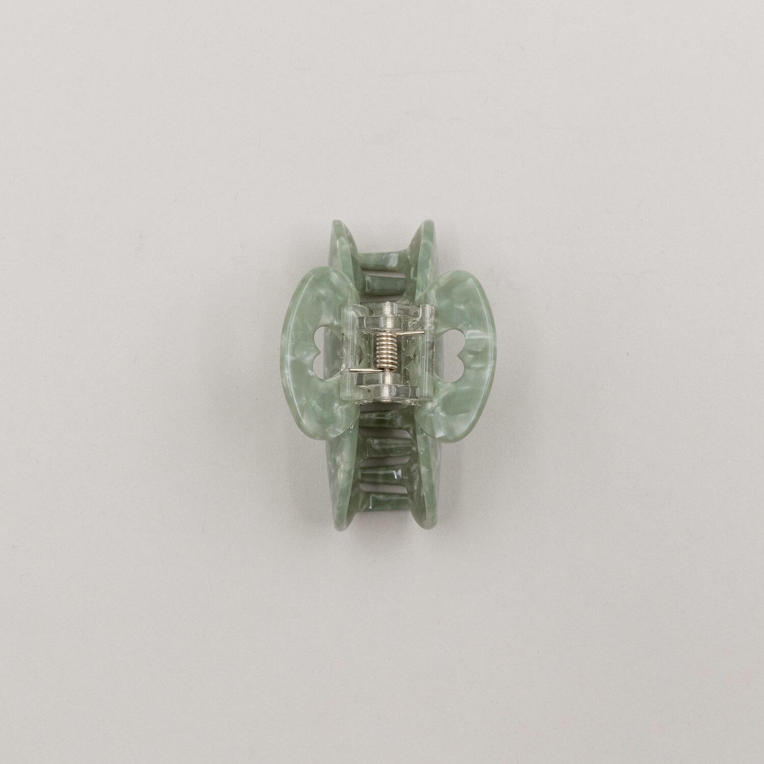 Haarspange "Herz" - groß (Jade)