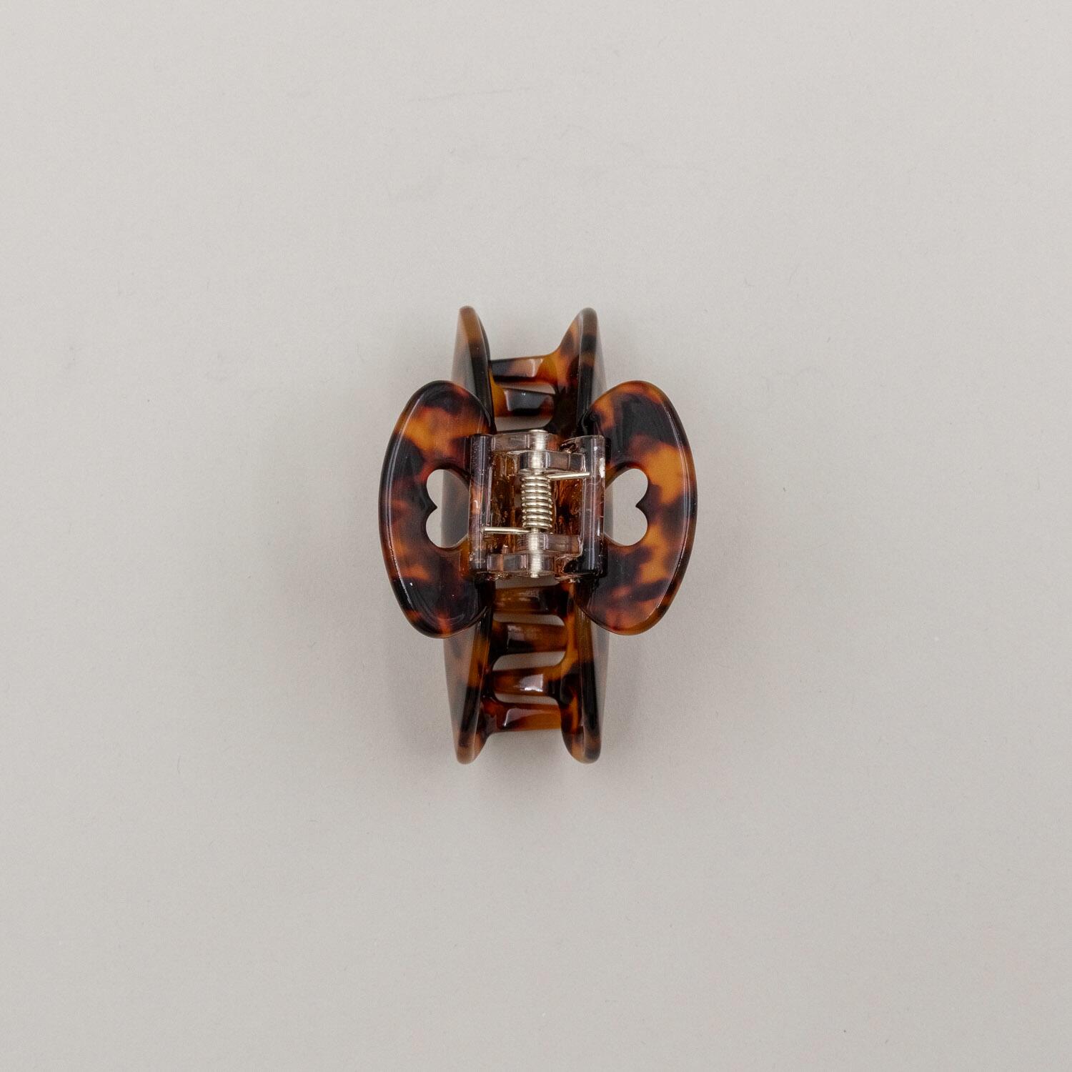 Haarspange "Herz" - groß (Amber)