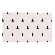 Waschbare Fußmatte "Tannen" - 75x45 cm (Weiß)