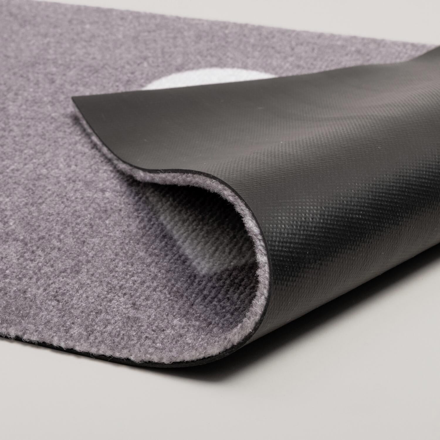 Waschbare Fußmatte "Weißes Herz" - 75x45 cm (Grau/Weiß)