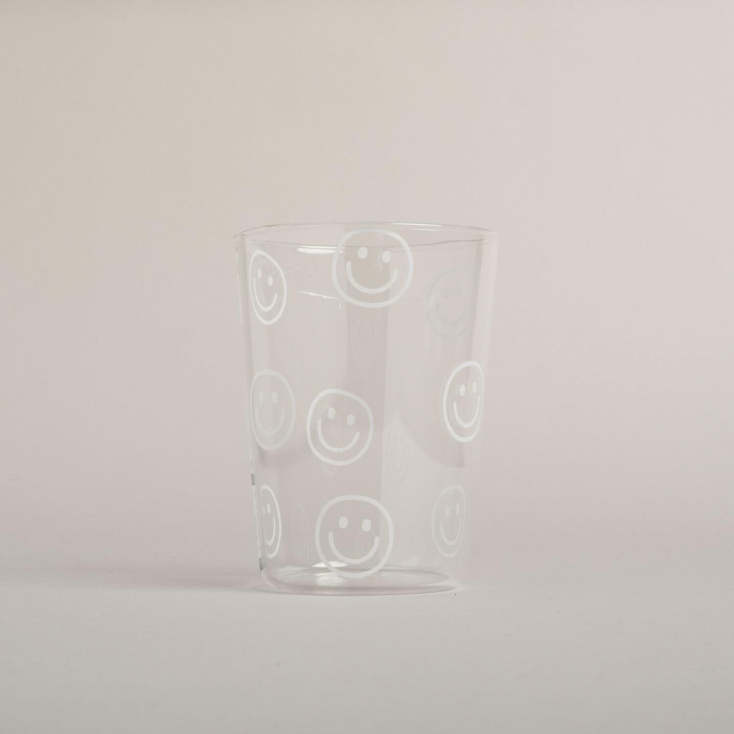 Trinkglas "Smileys" - 500 ml (Weiß) Eulenschnitt