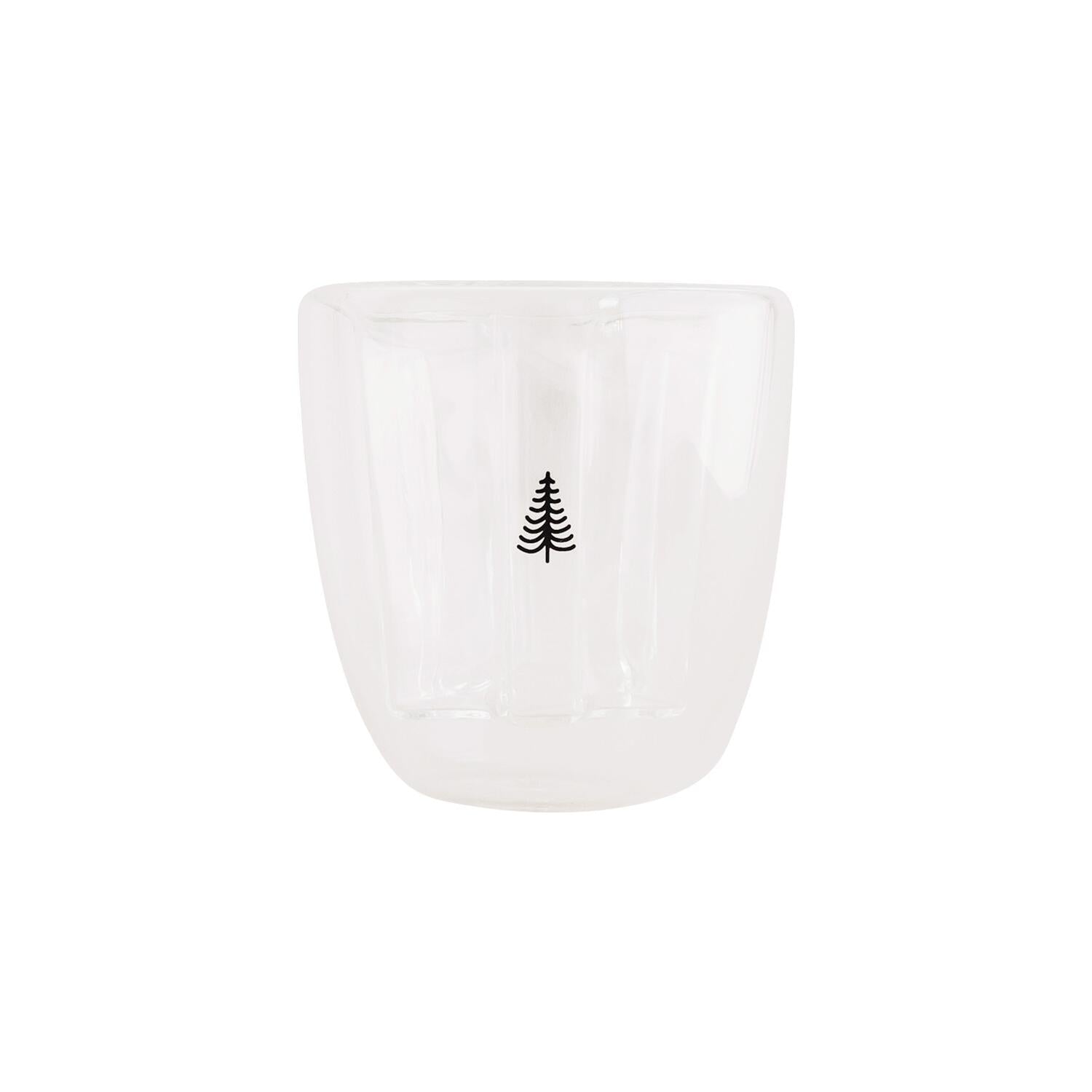 Doppelwandiges Tannenglas "Tanne" - 200 ml (Transparent)