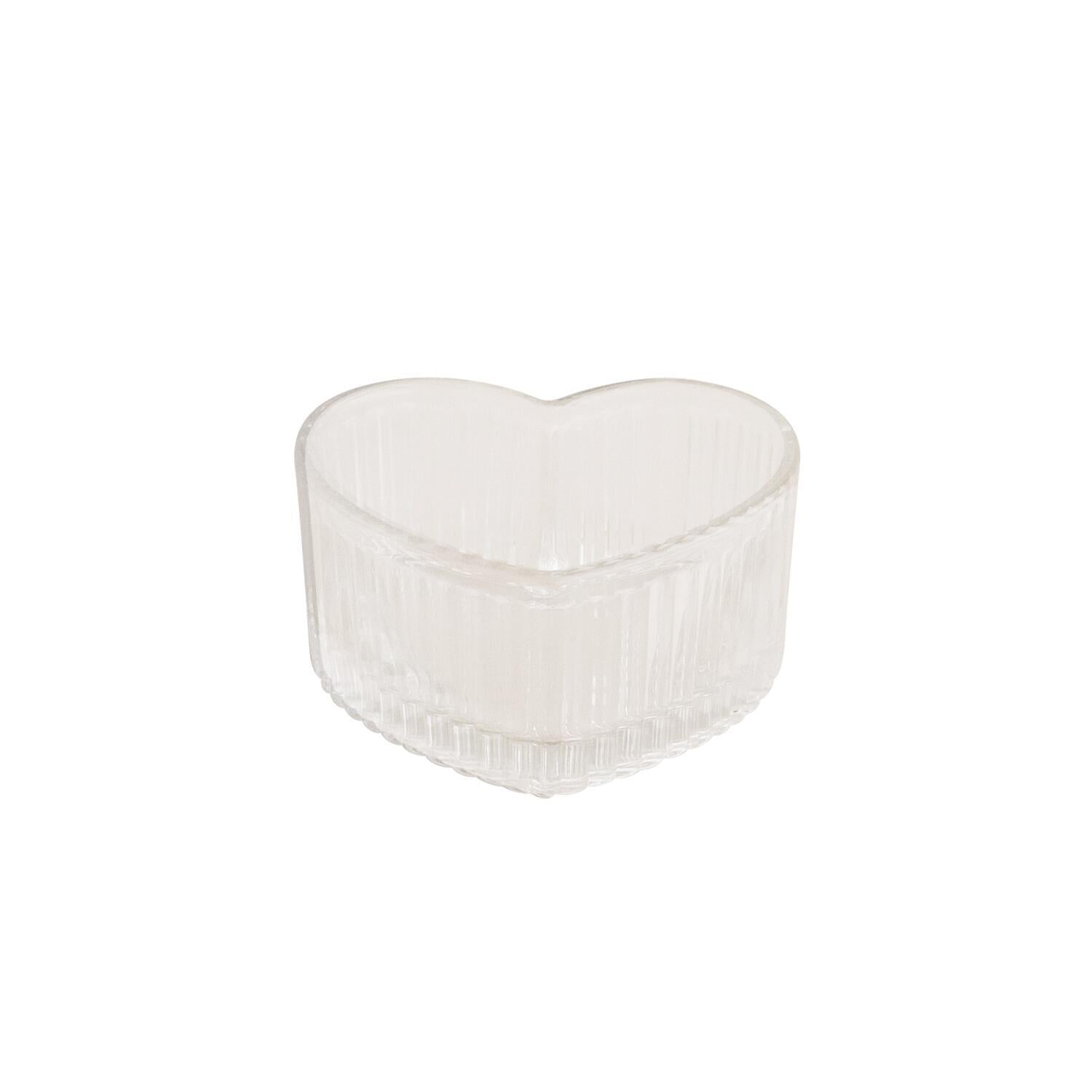 Schale "Herz" - 9,1x9,1x4,5 cm (Transparent)
