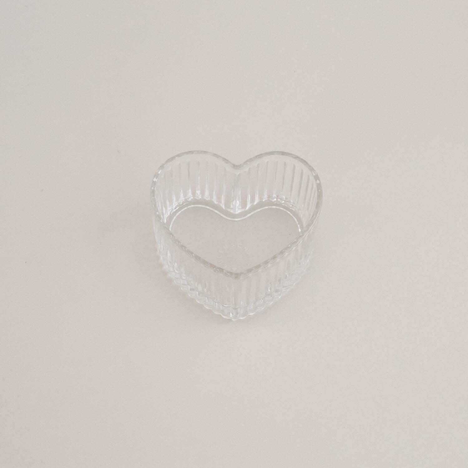 Schale "Herz" - 9,1x9,1x4,5 cm (Transparent)