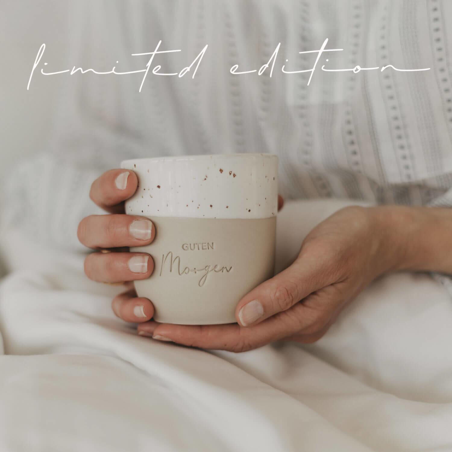 Limitierter Becher "Guten Morgen" - 320 ml (Natur) Eulenschnitt