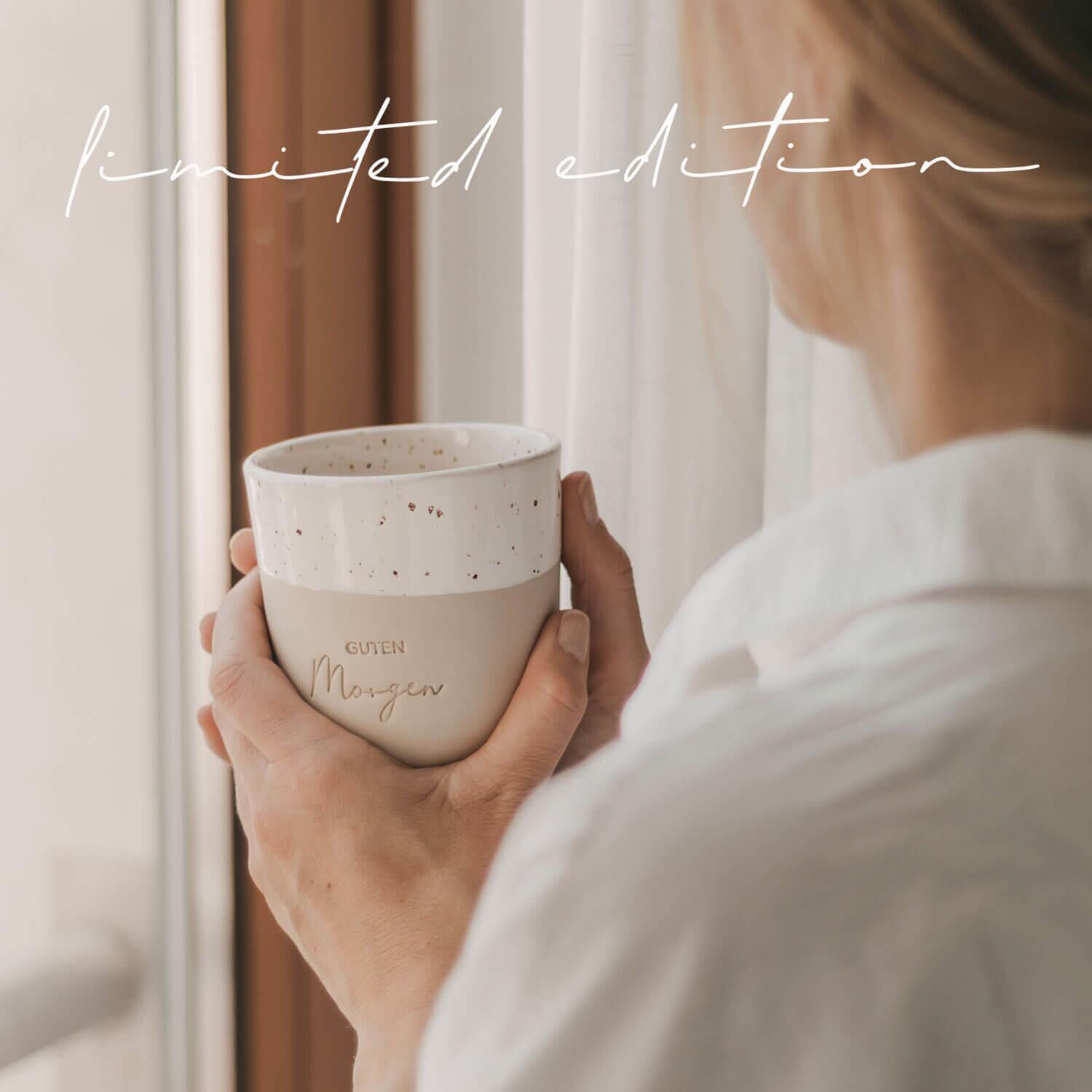 Limitierter Becher "Guten Morgen" - 320 ml (Natur) Eulenschnitt