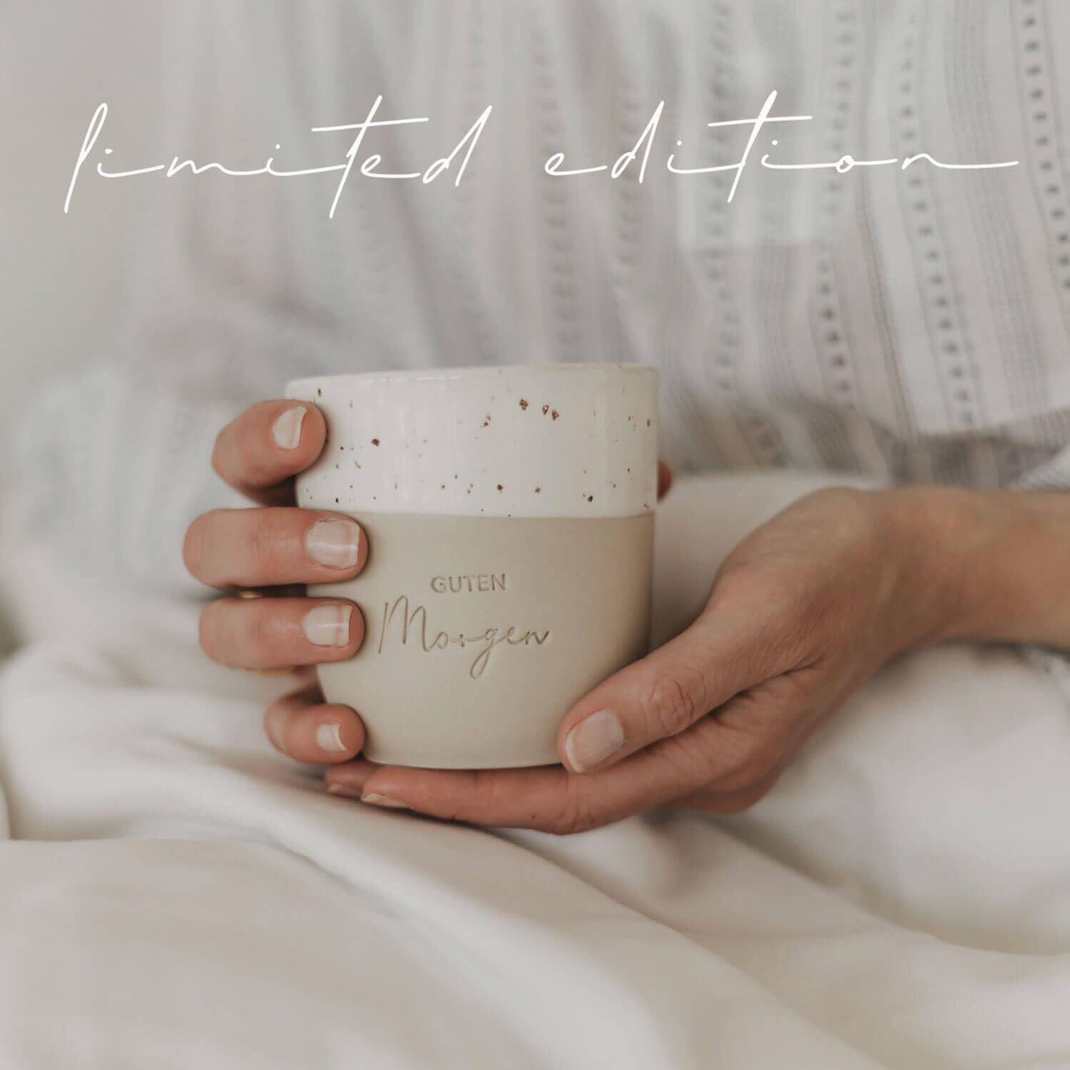 Limitierter Becher "Guten Morgen" - 320 ml (Natur) Eulenschnitt