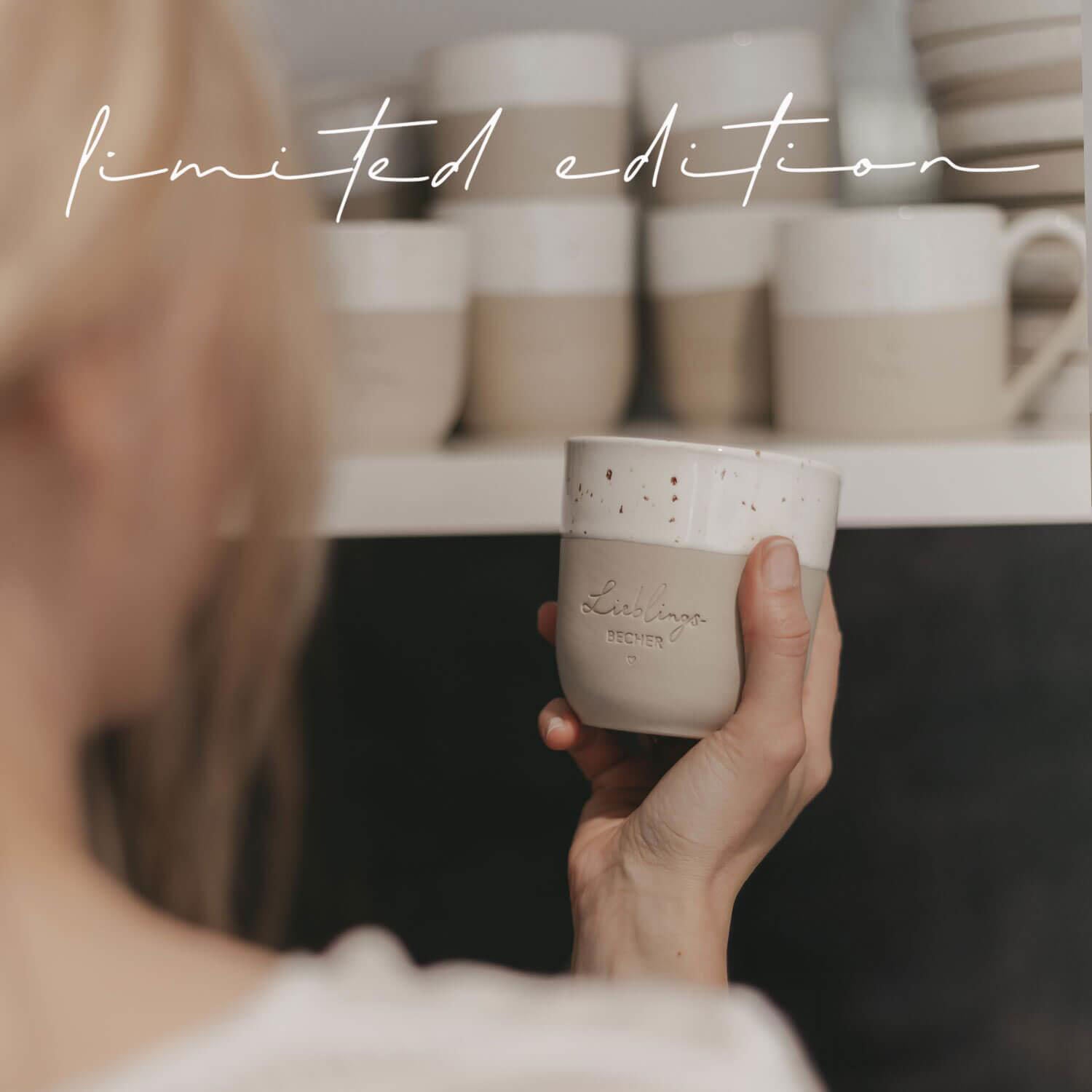 Limitierter Becher "Lieblingsbecher" - 320 ml (Natur)