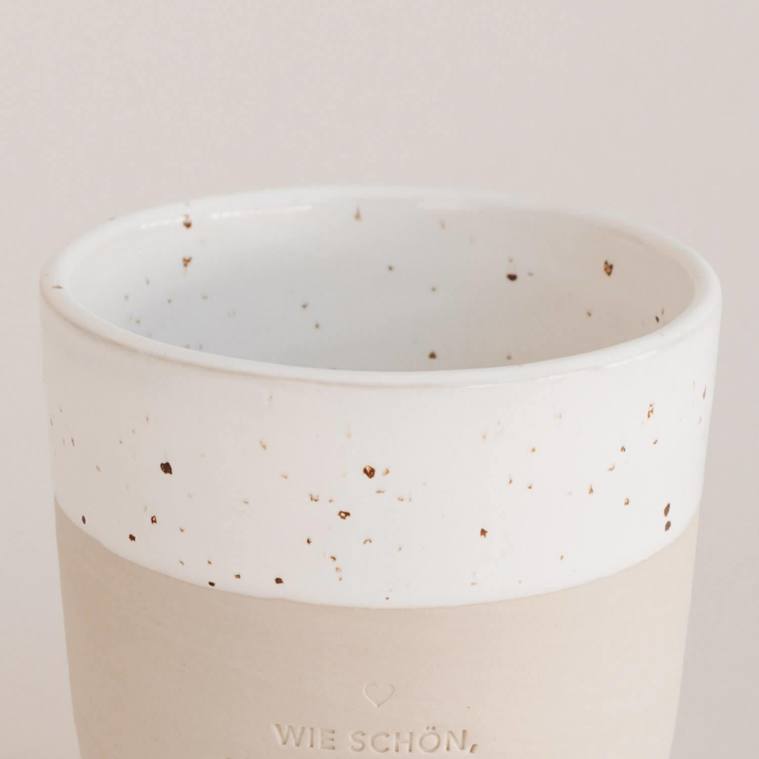 Becher "Wie schön, dass es dich gibt" - 320 ml (Natur)