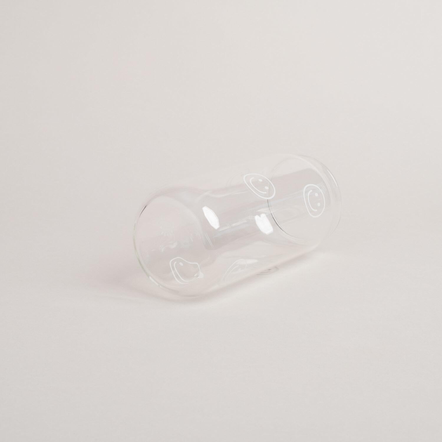 Hohes Trinkglas "Smileys" - 500 ml (Transparent)