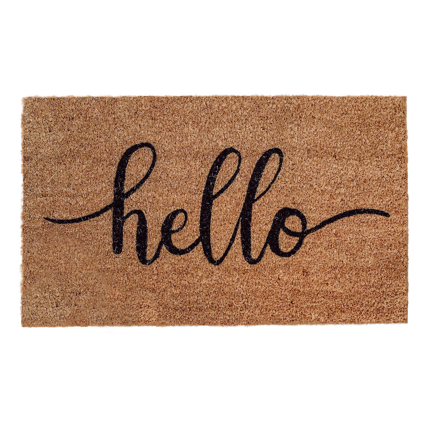 Kokos-Fußmatte "Hello" - 45x75 cm (Natur)