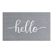 Waschbare Fußmatte "Hello" - 75x45 cm (Grau) Eulenschnitt