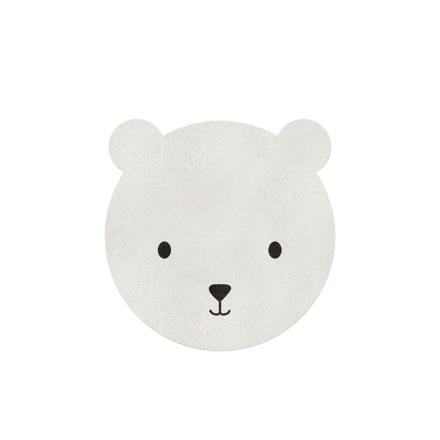 Kinderteppich waschbar "Bär" - 67 cm (Creme)