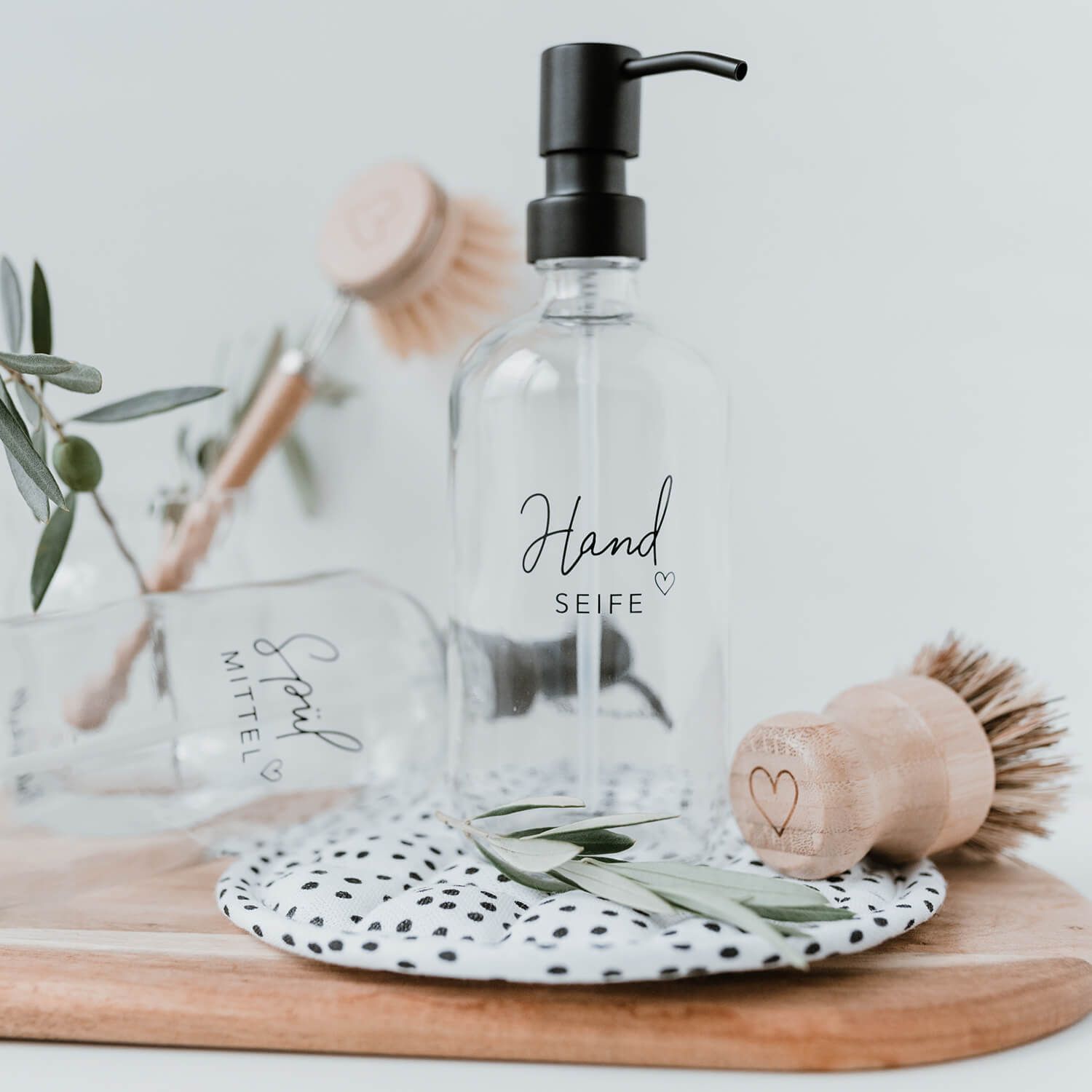 Seifenspender aus Glas - 500 ml (Transparent)