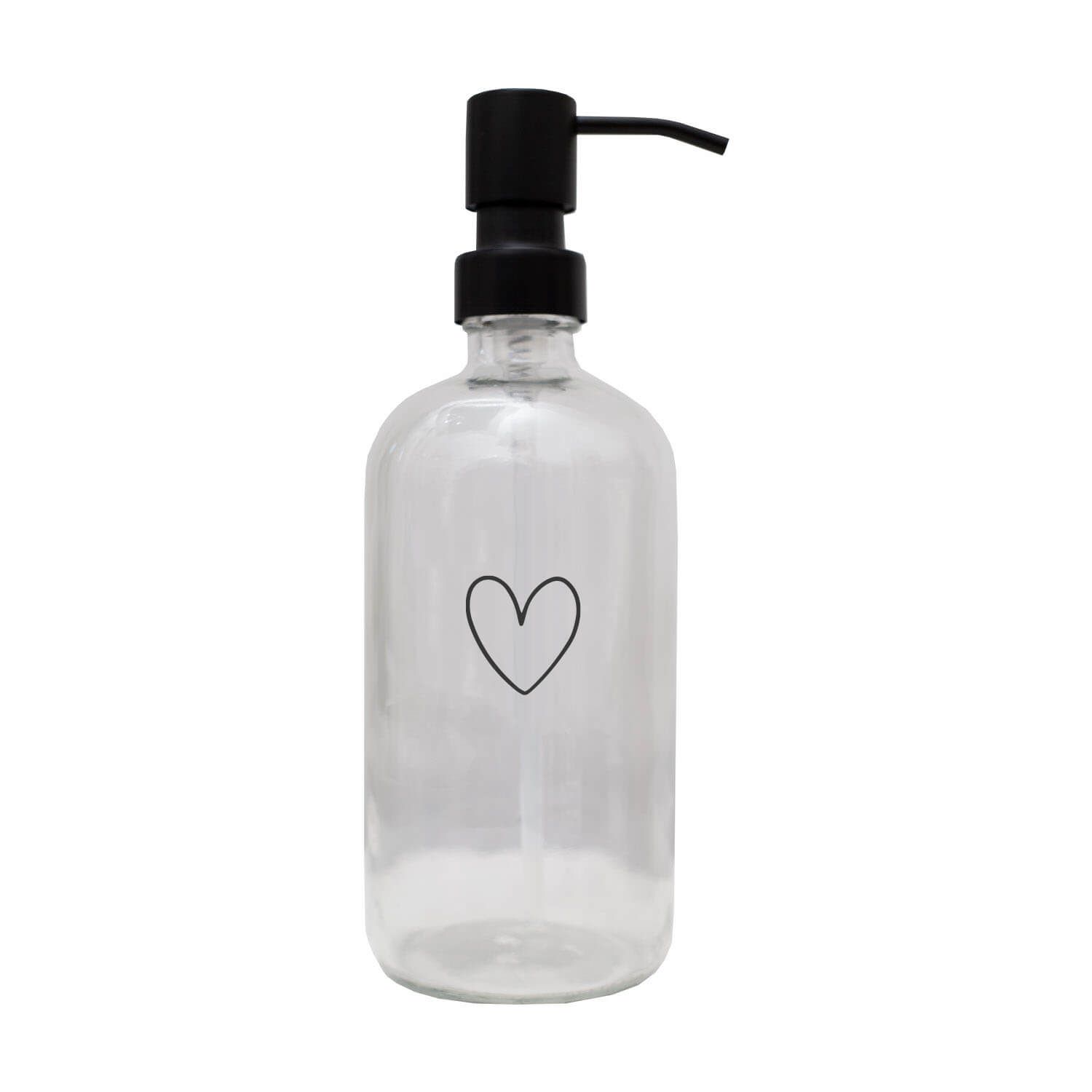Seifenspender "Herz" - 500 ml (Transparent)