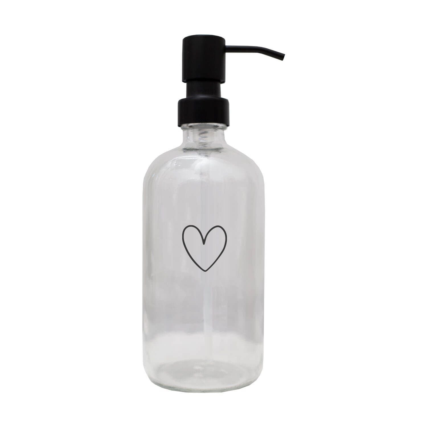 Seifenspender "Herz" - 500 ml (Transparent)