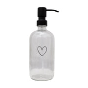 Seifenspender "Herz" - 500 ml (Transparent)