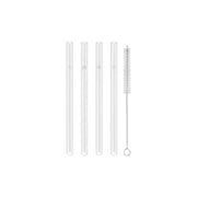 Glas-Strohhalme "Sommer" im 4er-Set - 13 cm (Transparent)