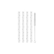 Glas-Strohhalme "Punkte" im 4er-Set - 13 cm (Transparent)