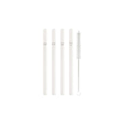 Glas-Strohhalme "Tiere" im 4er-Set - 13 cm (Schwarz) Eulenschnitt