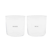 Trinkglas "Mama & Mini" im 2er-Set - 350 ml (Transparent)