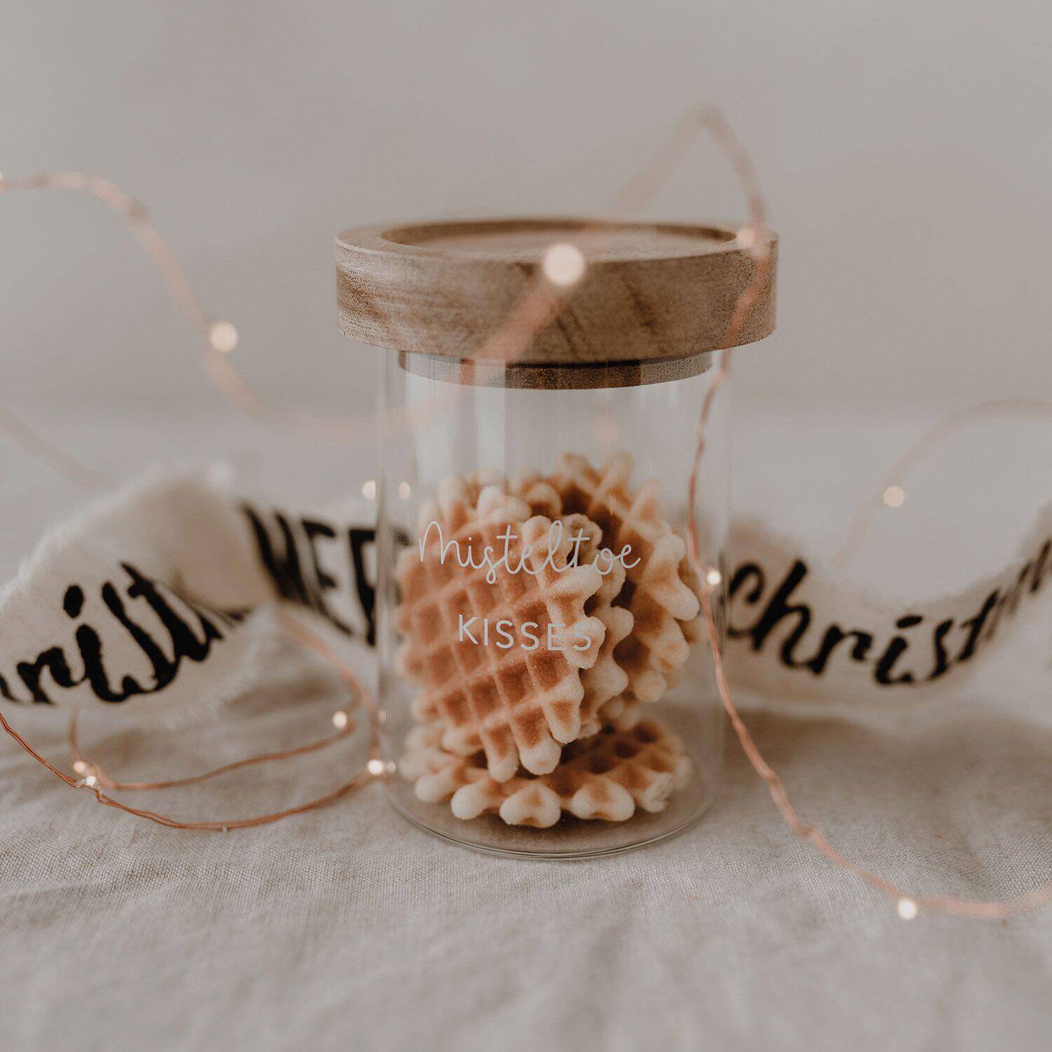 Mini Vorratsgläser "Christmas" im 6er-Set - 6x9 cm (Transparent/Natur) im 6er-Set