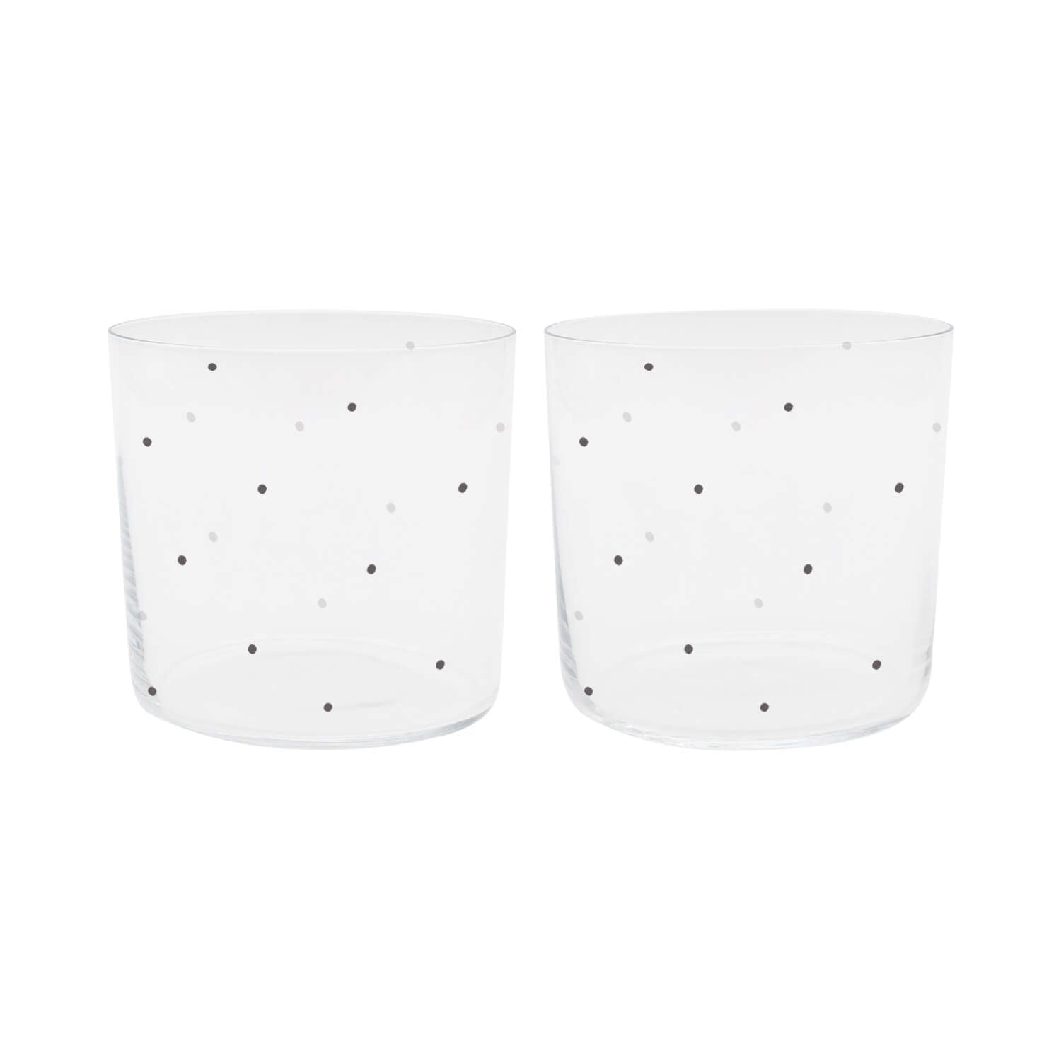 Trinkglas "Punkte" im 2er-Set - 350 ml (Transparent)