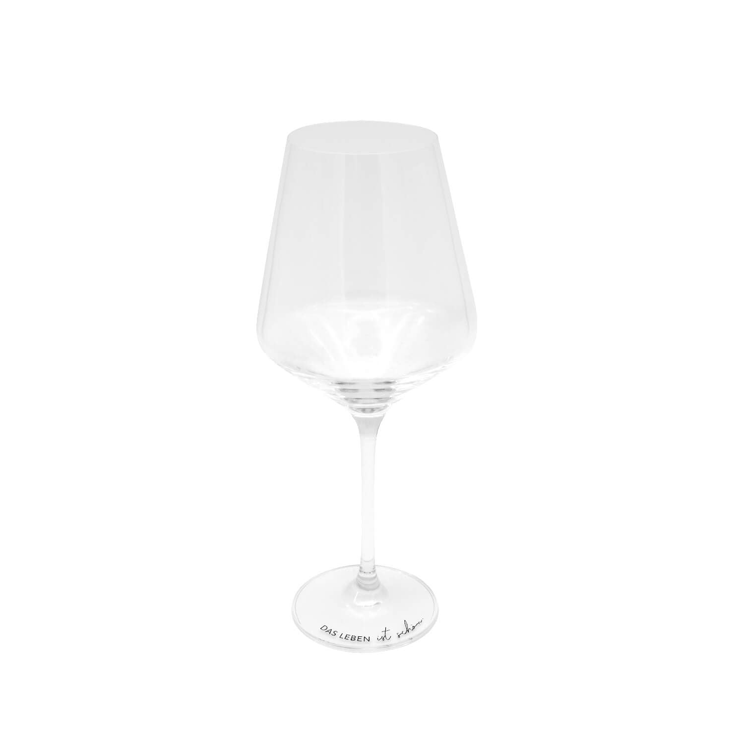 Weinglas "Das Leben ist schön" - 490 ml (Transparent)