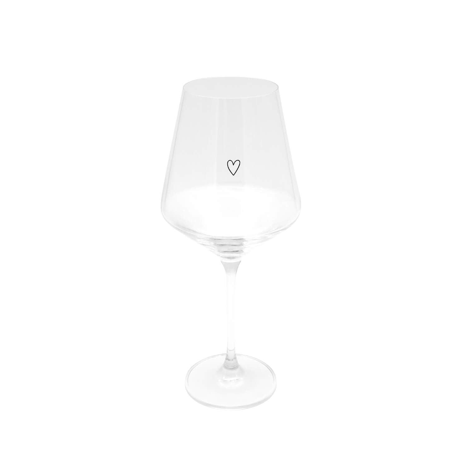 Weinglas "Herz" - 490 ml (Transparent)