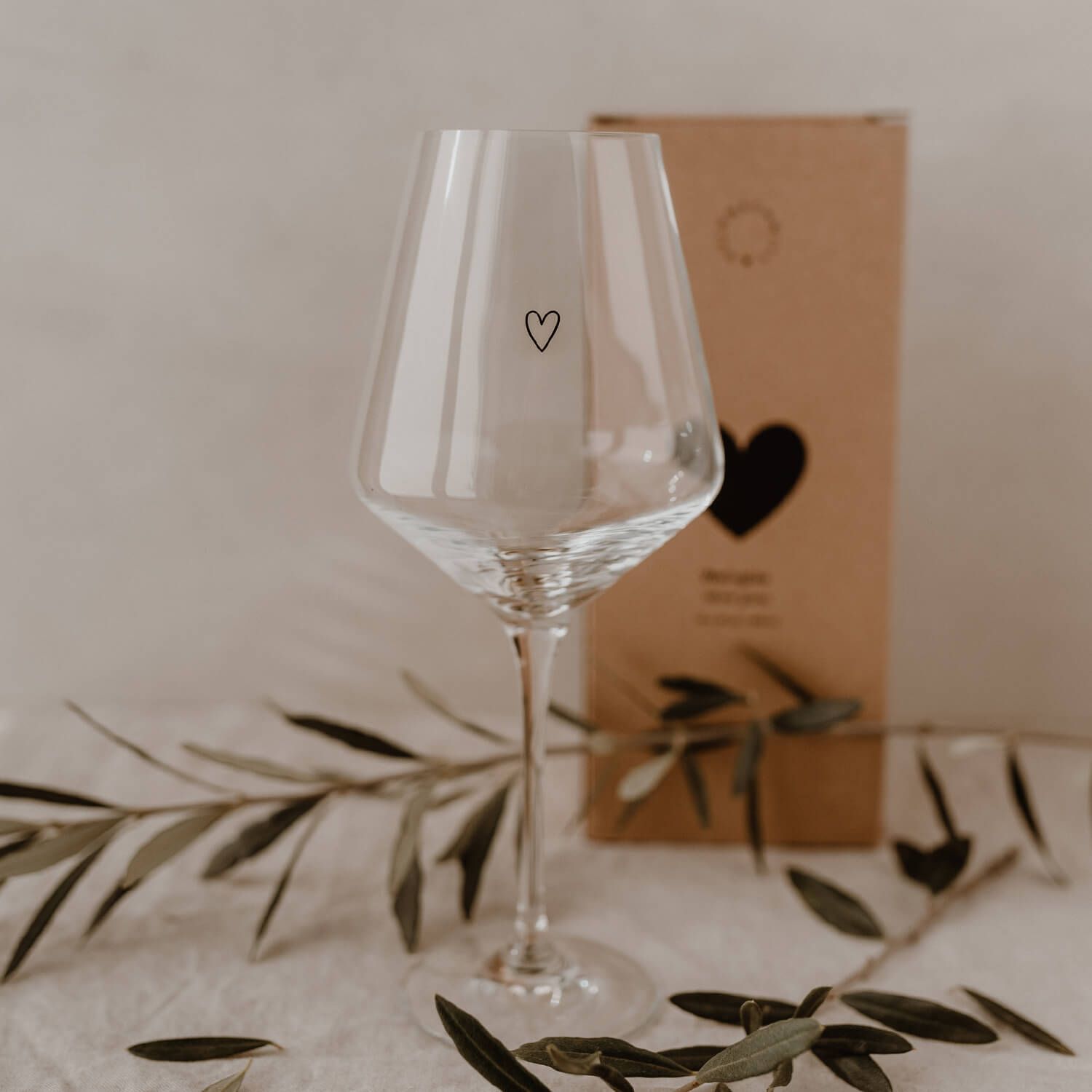 Weinglas "Herz" - 490 ml (Transparent)