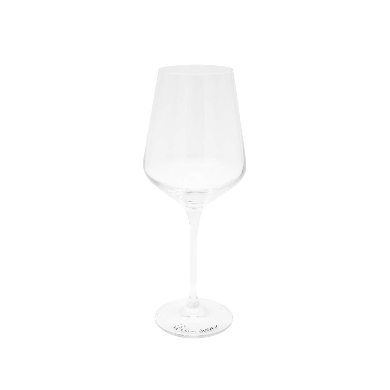 Weinglas "Kleine Auszeit" - 390 ml (Transparent)