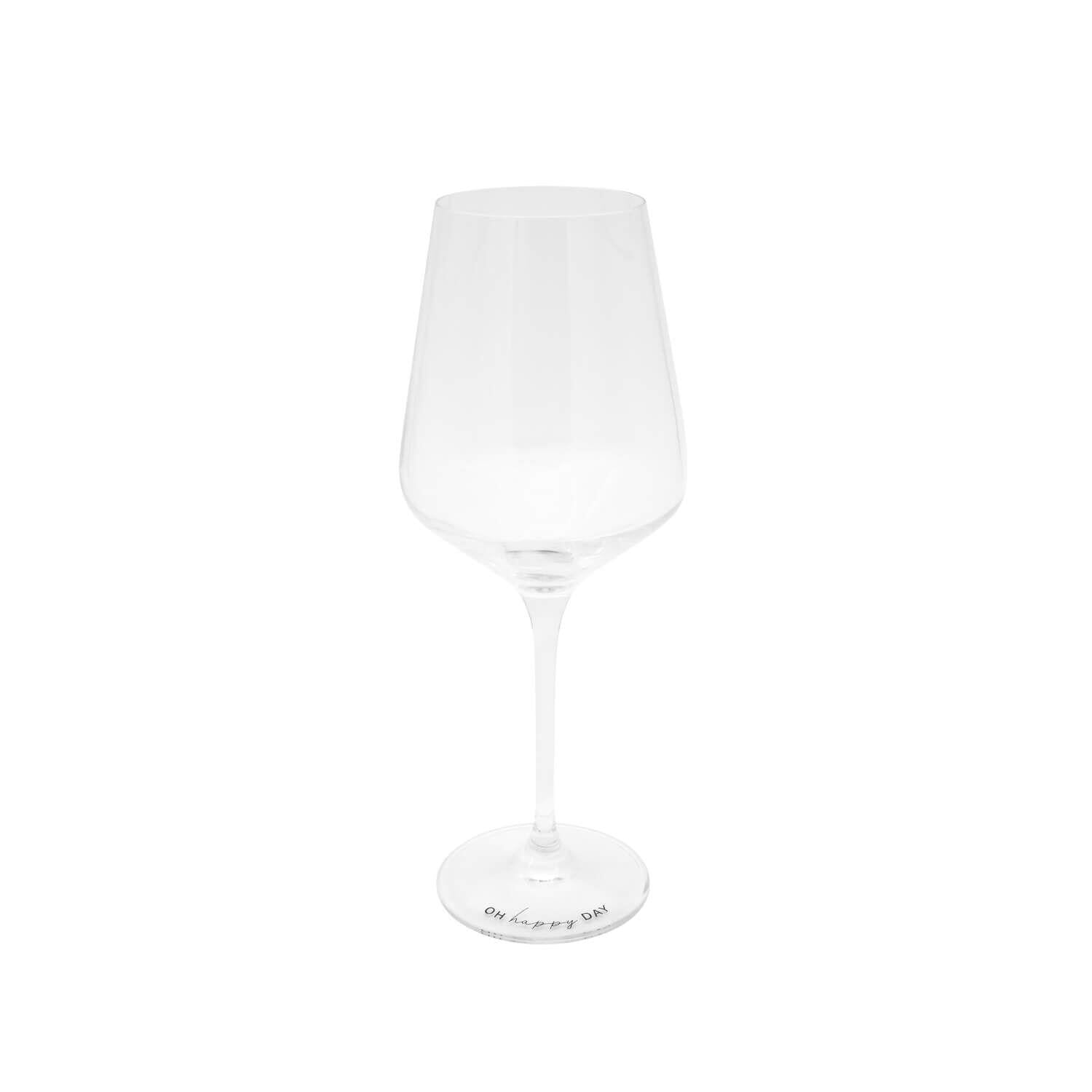 Weinglas "Oh happy day" - 390 ml (Transparent)