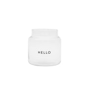 Vase aus Glas "Hello" - medium (Transparent)