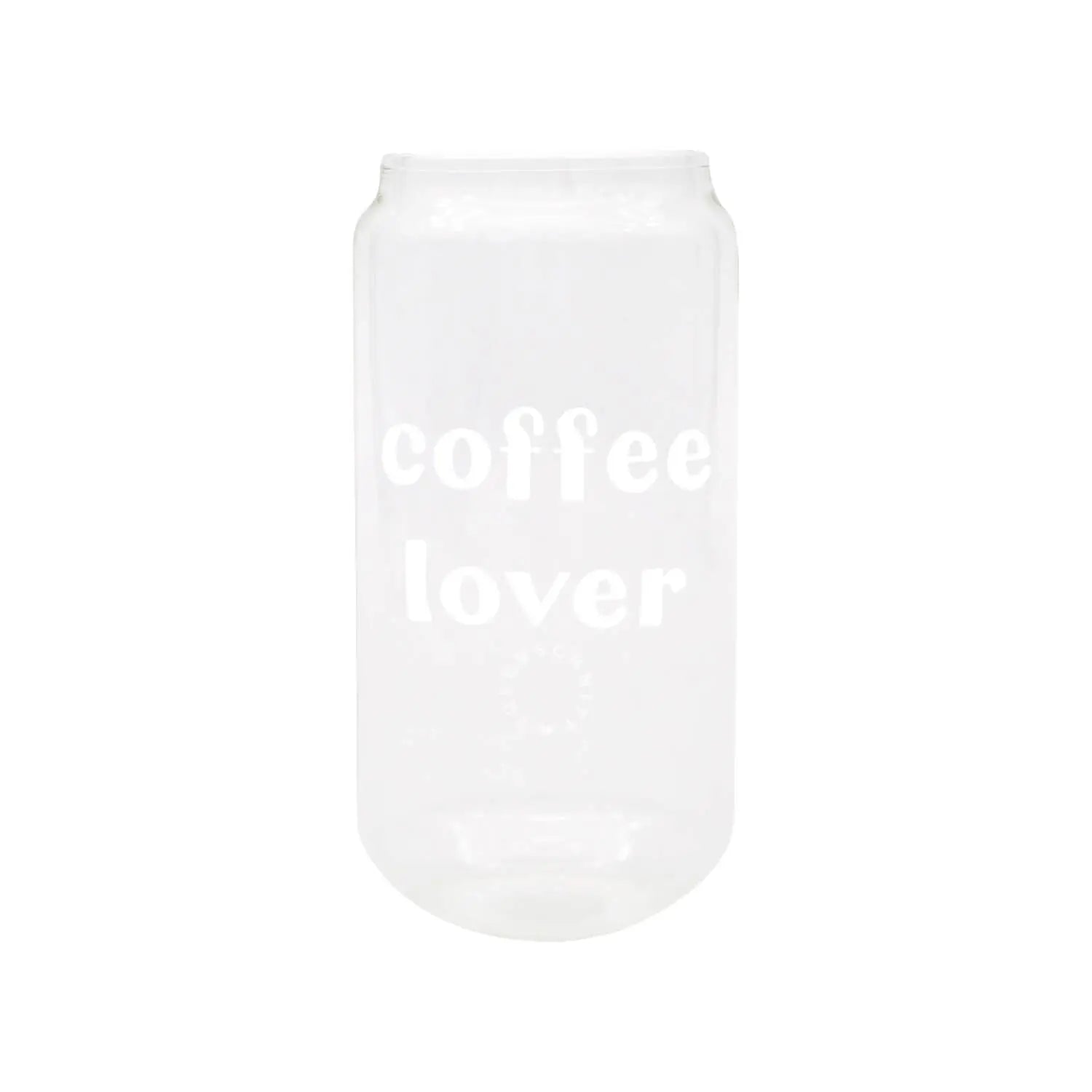Trinkglas hoch "Coffee Lover" - 500 ml (Transparent) Eulenschnitt