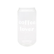 Trinkglas hoch "Coffee Lover" - 500 ml (Transparent) Eulenschnitt