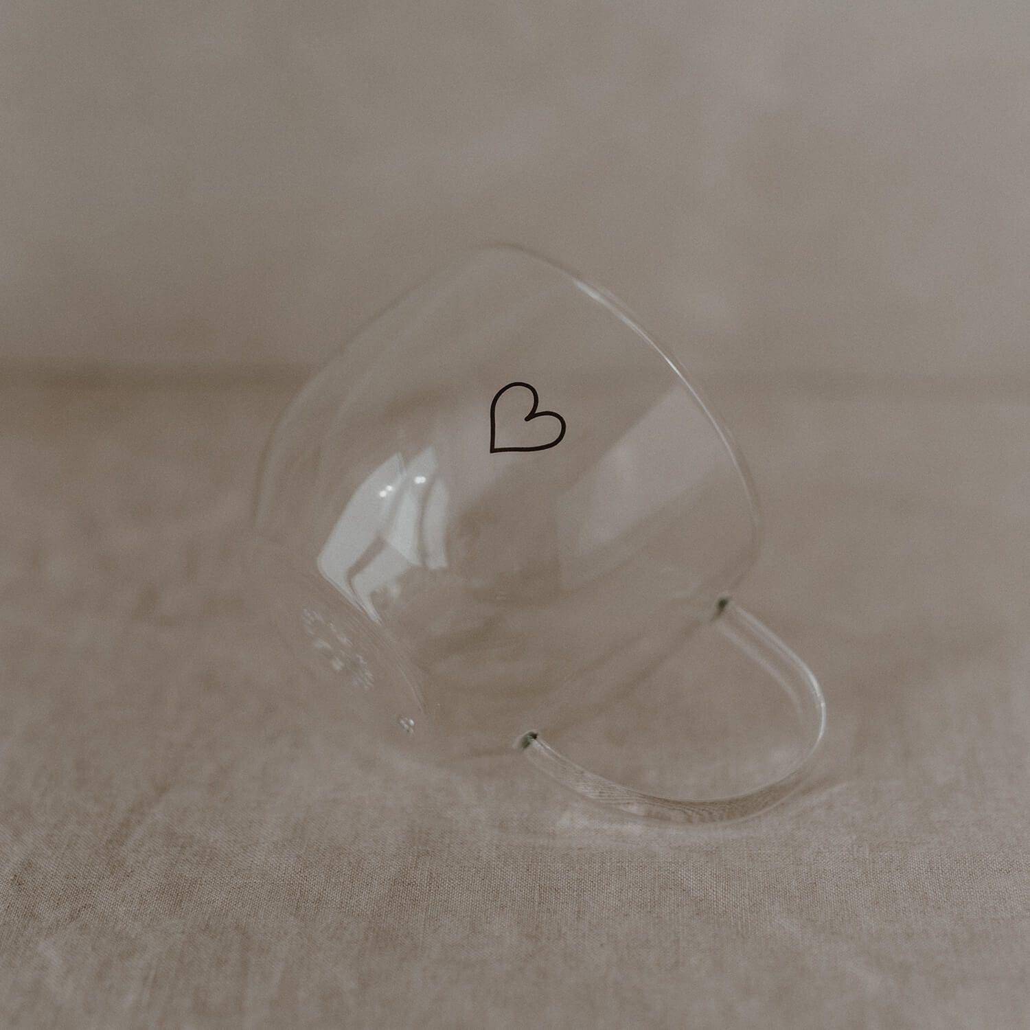 Doppelwandiges Glas "Herz" - 250ml (Transparent)