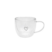 Doppelwandiges Glas "Herz" - 250ml (Transparent)